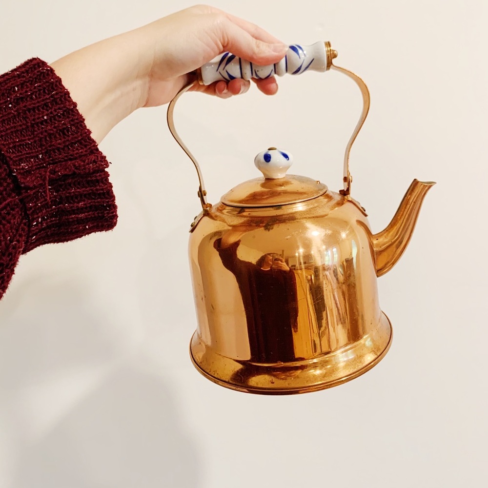 (SOLD) cute copper tea pot